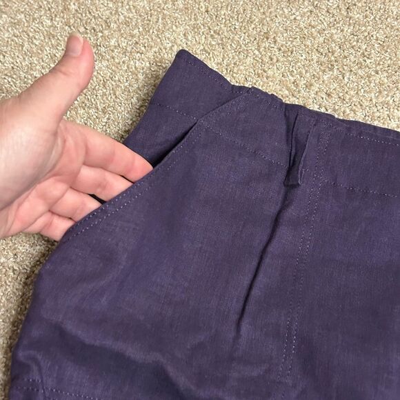 Sag Harbor Purple Linen Blend Capris Size 8P - Picture 5 of 8